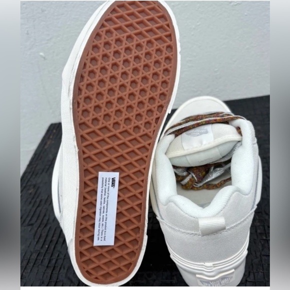 VANS Knu Stack Skate Shoes Lace Up Platform white Puffy Sneakers W 9.5 M 8 NEW - Picture 13 of 13
